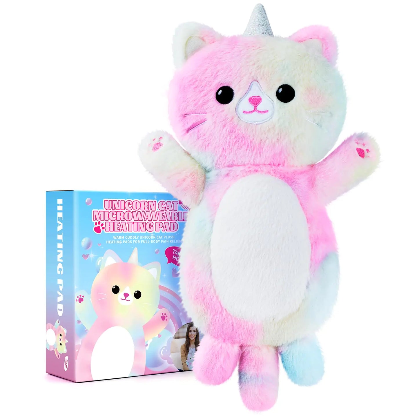 Warmies Microwavable & weighted stuffed animal unicorn cat.