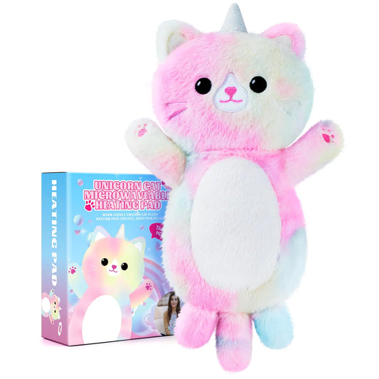 Warmies Microwavable & weighted stuffed animal unicorn cat.